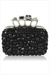 Embellished Satin Box Clutch