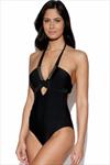 Halterneck Embellished Swimsuit