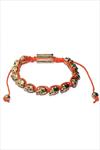 Shamballa Style Golden Skull Friendship Bracelet