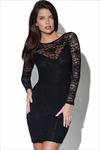 TFNC Lace Cross Bodycon Dress