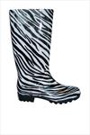 Zebra Patent Wellington Boot