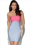 Studded Contrast Bandage Dress