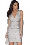 Crystal Embellished Bandage Dress