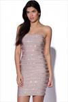 Crystal Embellished Bandeau Dress