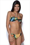 Abstract Print Halter Bikini Set