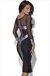 Quontum Gunmetal Midi Cross Dress 