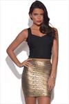 Metallic Gold Bandage Skirt