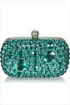 Sparkly Crystal Satin Clutch Purse