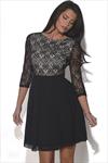 Little Mistress Lace Detail Skater Dress