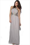 Little Mistress Embellished Halter Maxi Dress