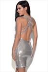 Strappy Back Sequin Party Dress