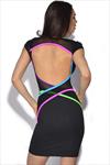 Quontum Neon Backless Wrap Strap Dress