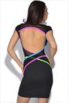 Quontum Neon Backless Wrap Strap Dress