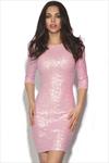 TFNC Paris Pink Sequin Dress