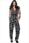 Little Mistress Graphic Print Jumpsuit