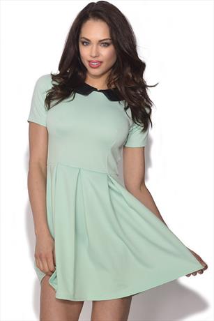 Peter Pan Collar Skater Dress