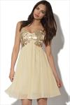 Little Mistress Embellished Bandeau Prom Dress