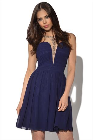 Little Mistress Embellished Racer Front Dress