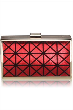 Graphic Print Box Clutch Bag