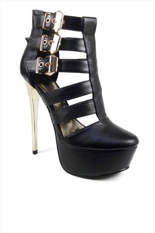 Scandal Caged Platform Sandals