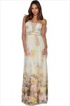 Little Mistress Floral Embellished Maxi Dress