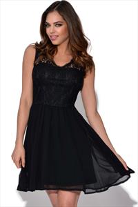 Girls On Film Black Lace Dress