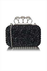 Embellished Knuckle Crystal Clutch Bag